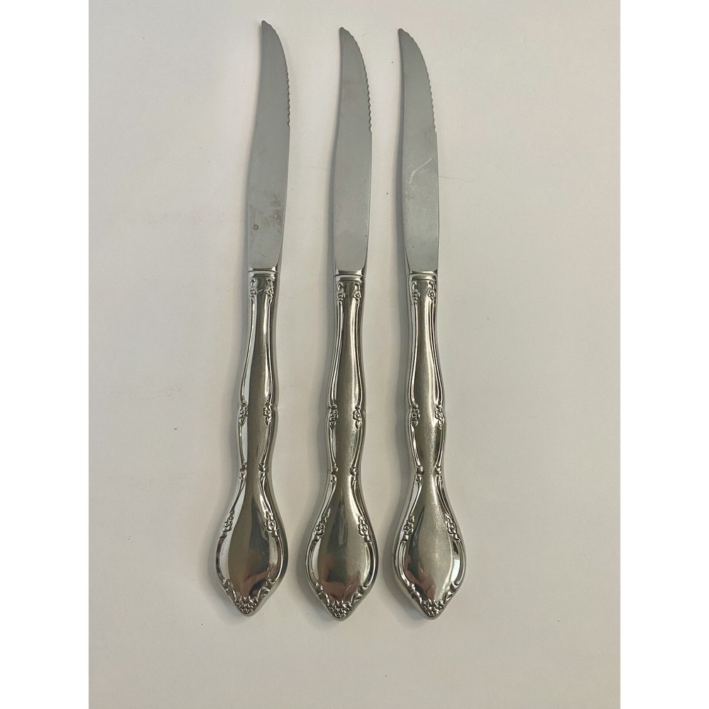 Sears Roebuck Tradition USA LAKEWOOD Set Of 3 Steak Knives (Oneida Pattern)